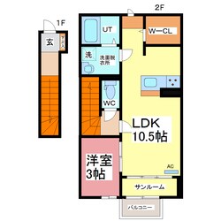 D-room水落町の物件間取画像